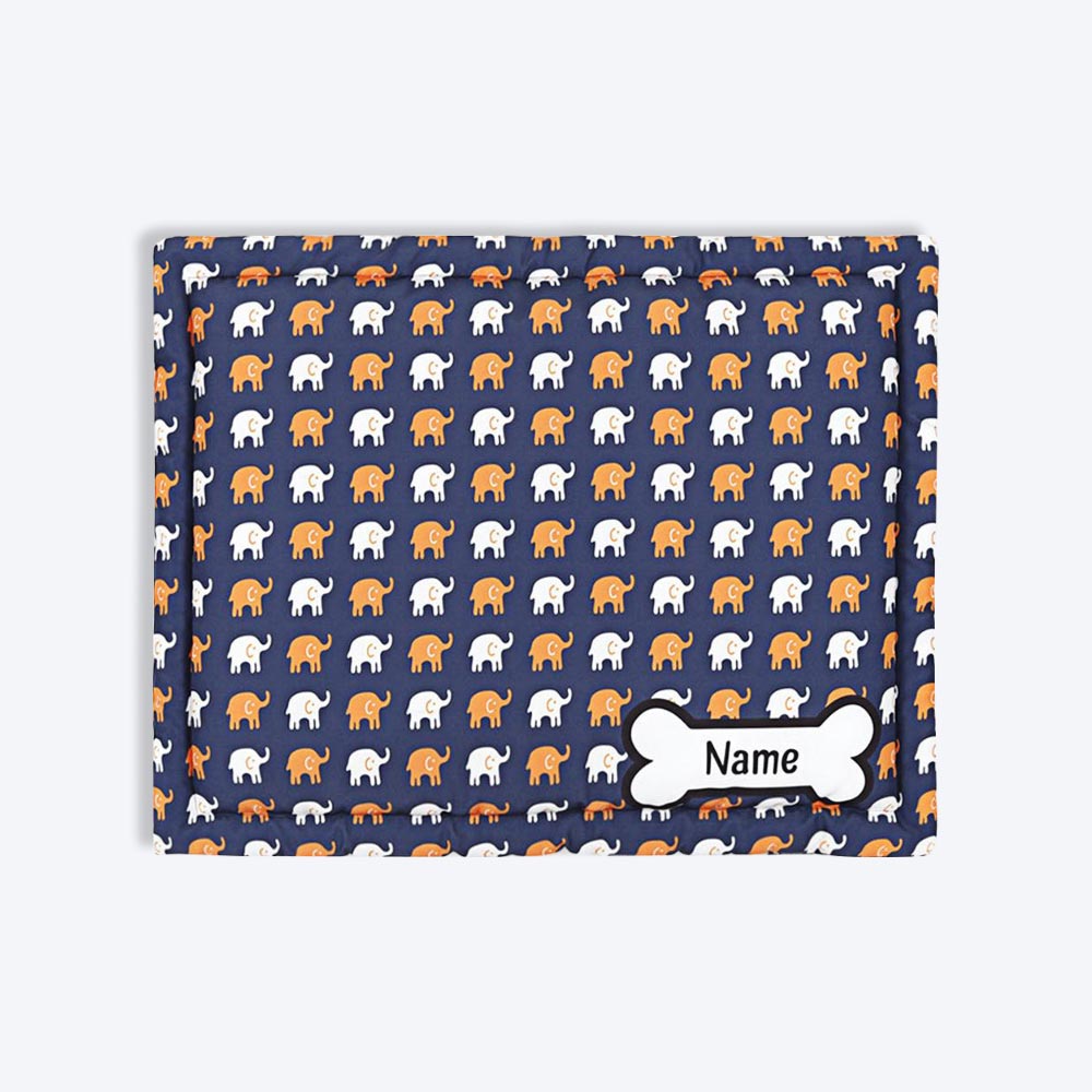 HUFT Personalised Elephant Printed Dog Mat - Heads Up For Tails
