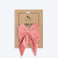 HUFT Personalised Luxe Velvet Dog Bow Tie - Pink - Heads Up For Tails
