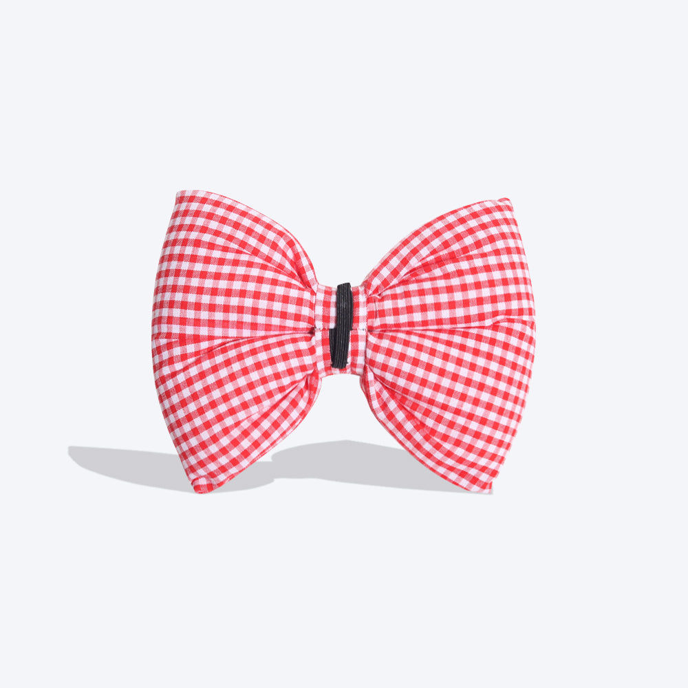 HUFT Personalised Monogrammed Bow Tie for Dogs - Red - Heads Up For Tails