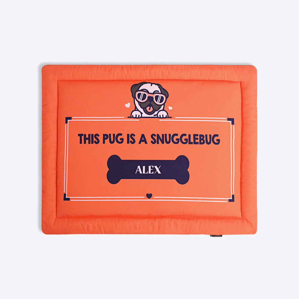 HUFT Personalised This Pug Is A Snuggle Bug Dog Mat - Heads Up For Tails