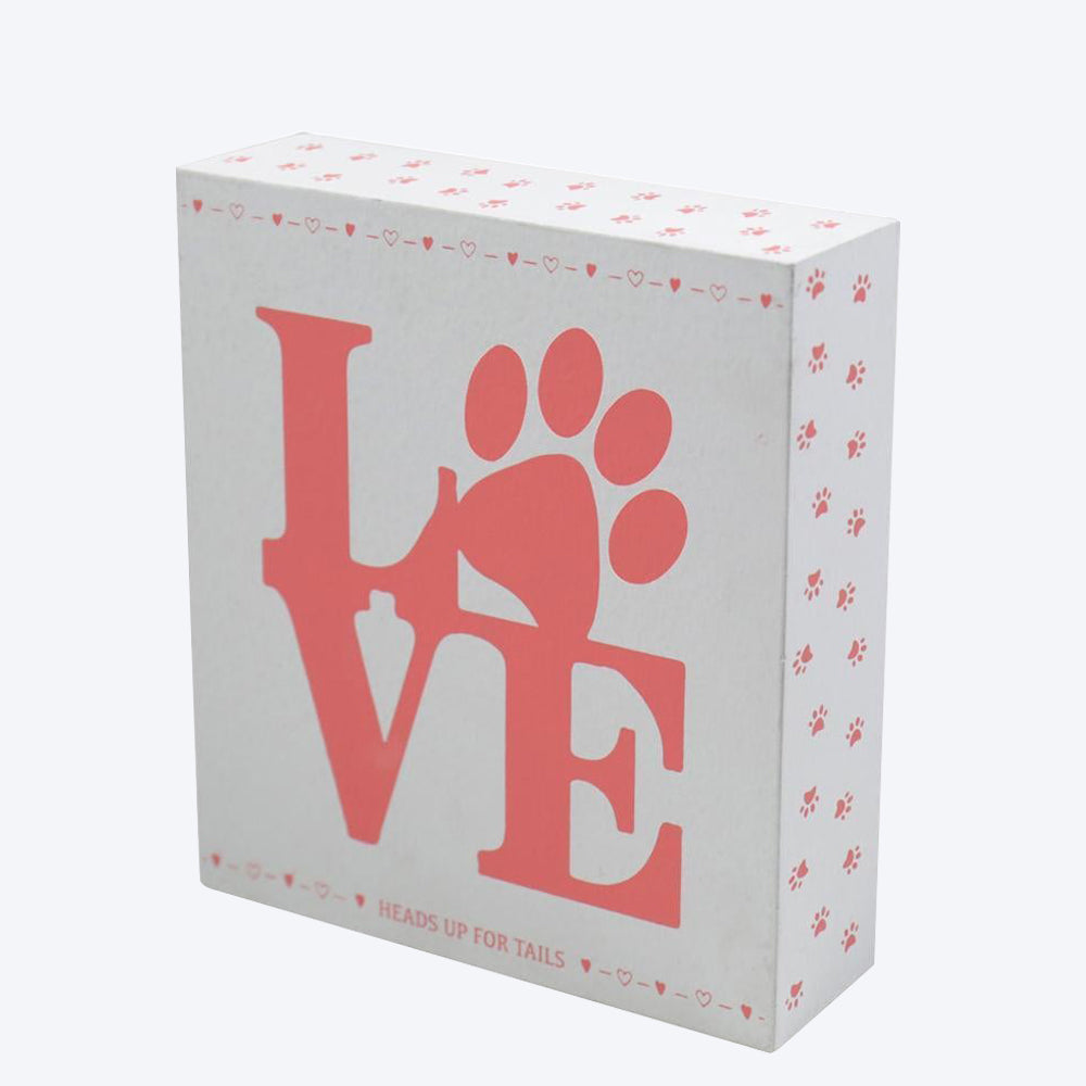 HUFT Pet Love Wall Art - Grey/Coral - Heads Up For Tails