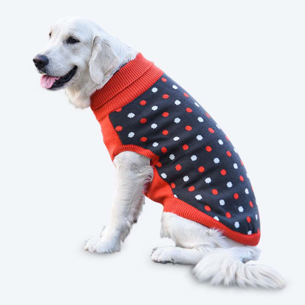 HUFT Polka Dog Sweater - Dotted Dark Grey - Heads Up For Tails