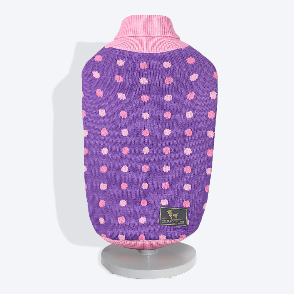 HUFT Polka Cat Sweater Dotted Purple XS To 4XL Free Shipping huft-polka-cat-sweater-dotted-purple-xs-to-4xl-free-shipping