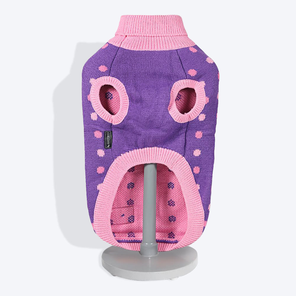 HUFT Polka Dog Sweater - Dotted Purple4