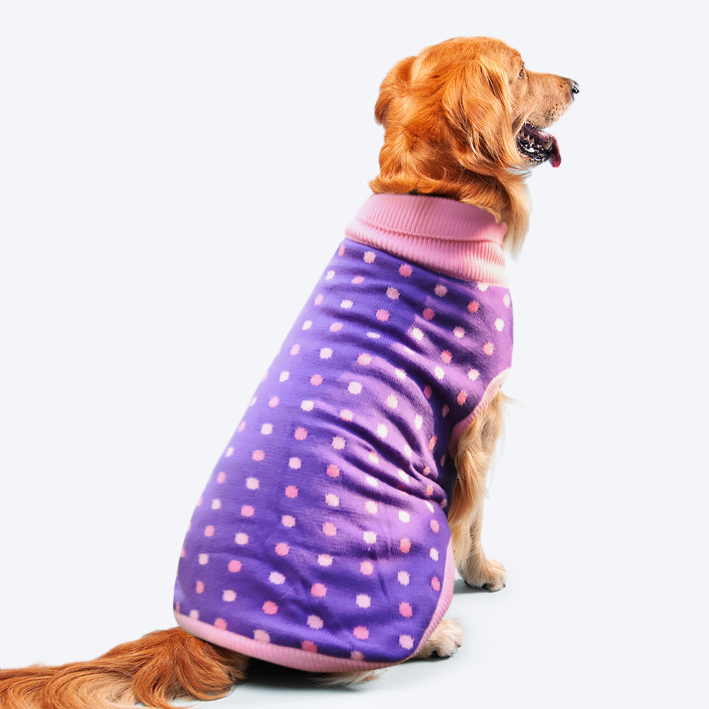 HUFT Polka Dog Sweater - Dotted Purple - Heads Up For Tails
