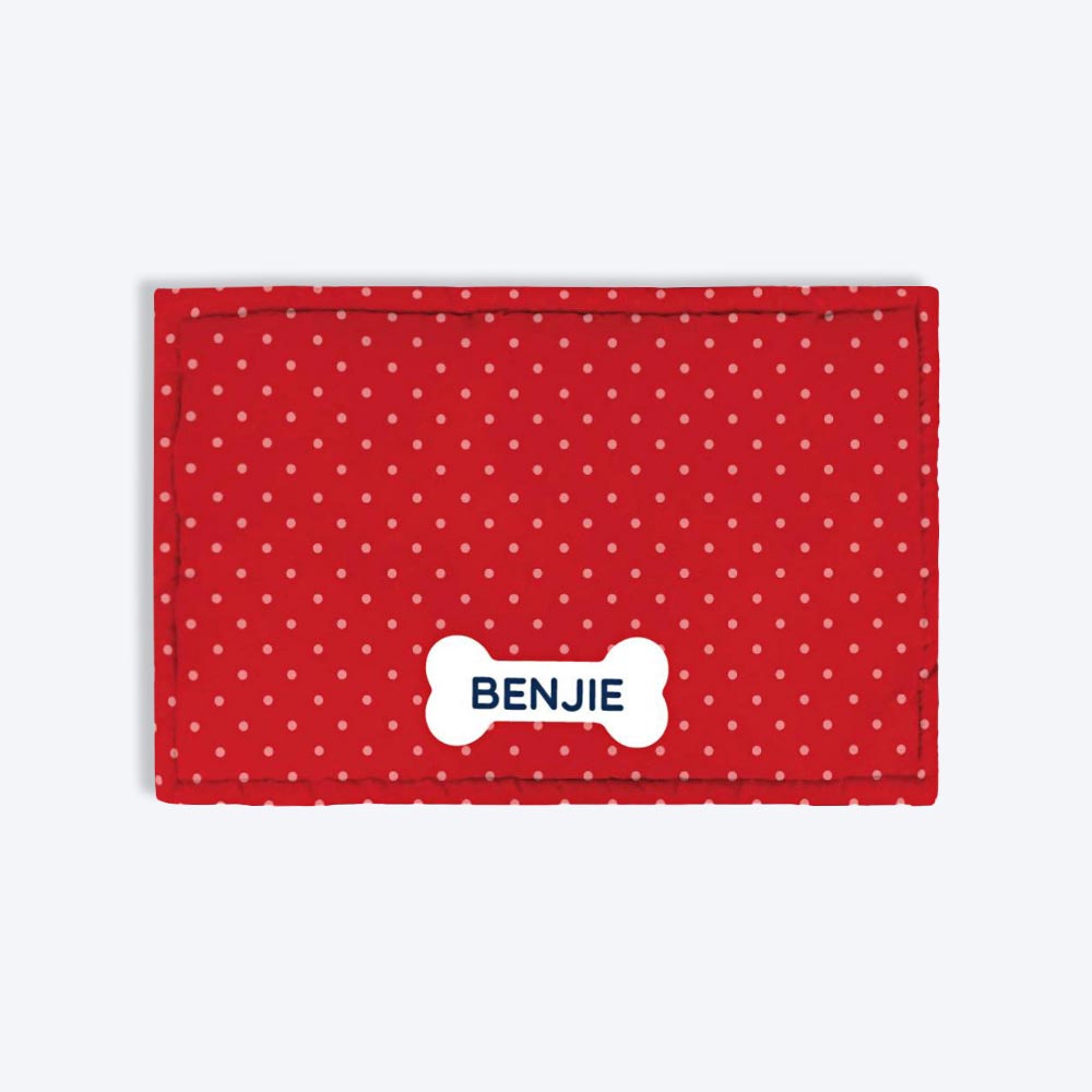 HUFT Polka Pupper Personalised Dog & Cat Mat - Heads Up For Tails