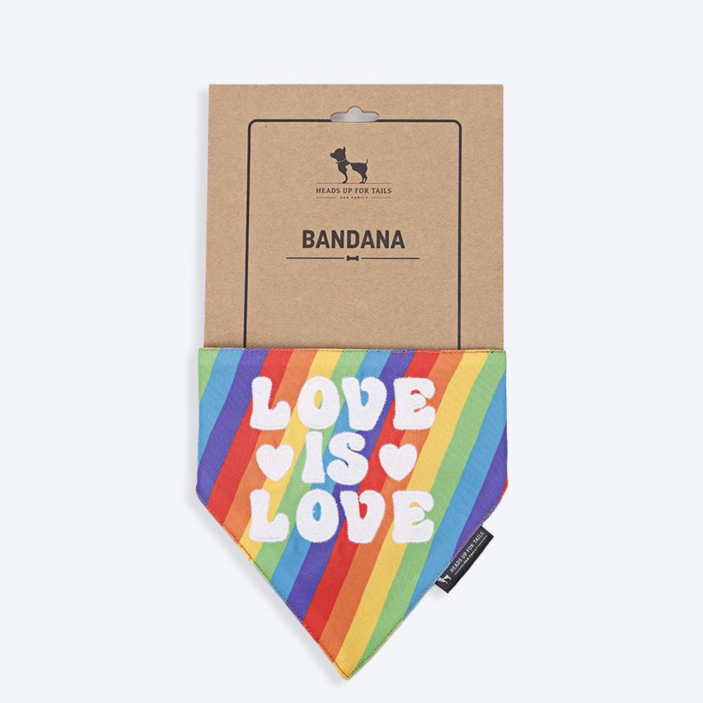 HUFT Pride Love is Love Dog Bandana - Heads Up For Tails