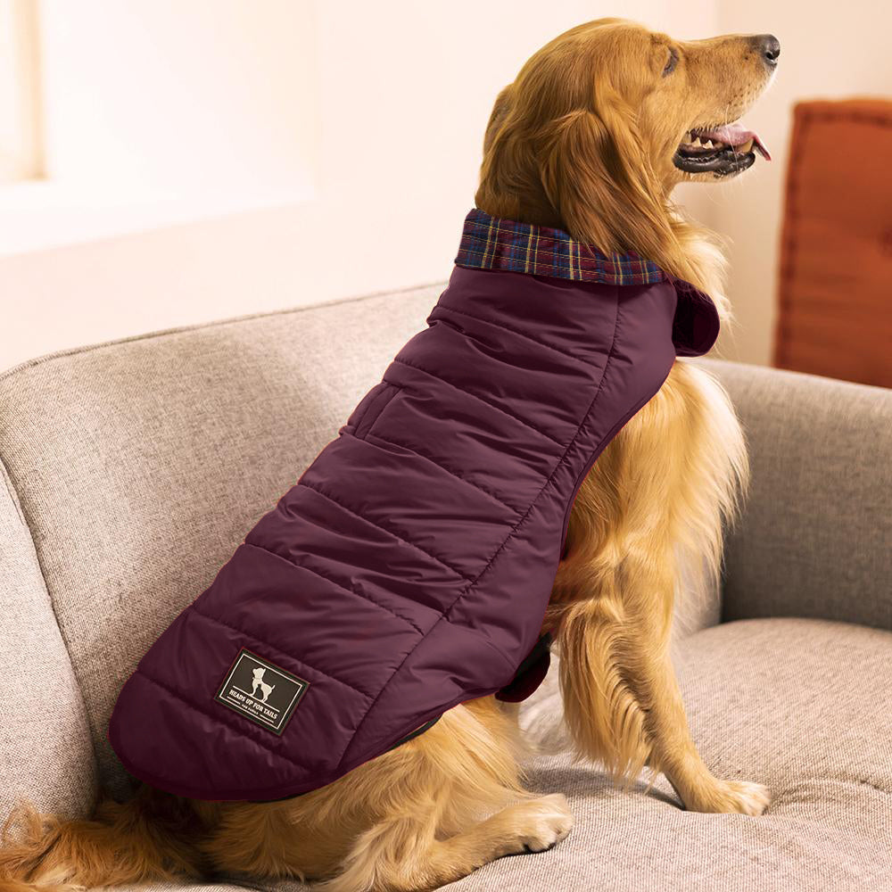 HUFT Reversible Dog Jacket - Wine1