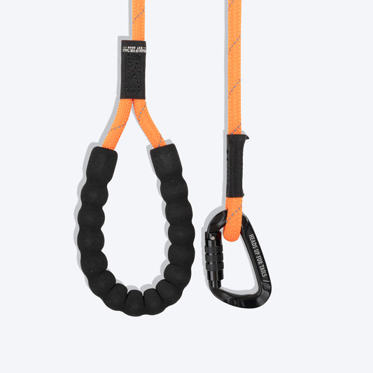 HUFT Rope Dog Leash with Carabiner - Orange - 1.5 m-1