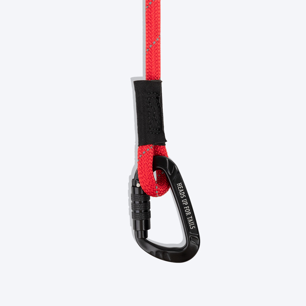 HUFT Rope Dog Leash with Carabiner - Red - 1.5 m-2