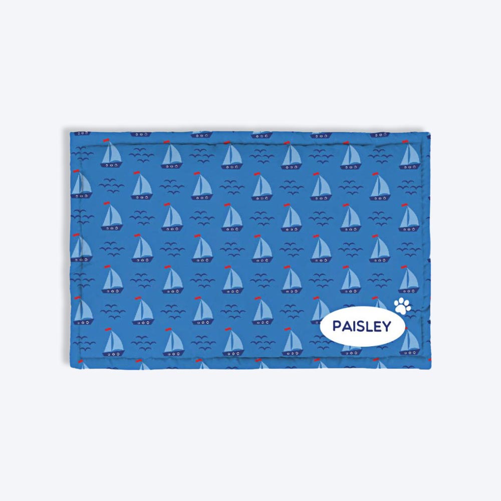 HUFT Sail Away Personalised Dog & Cat Mat - Heads Up For Tails