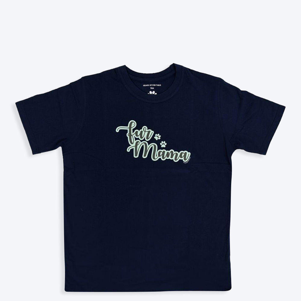 HUFT Twinsee Collection Fur Mama Human T-Shirt - Navy Blue - Heads Up For Tails