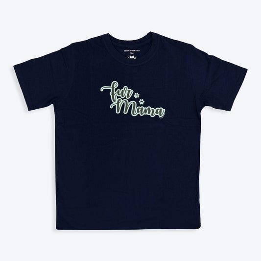 HUFT Twinsee Collection Fur Mama Human T-Shirt - Navy Blue - Heads Up For Tails
