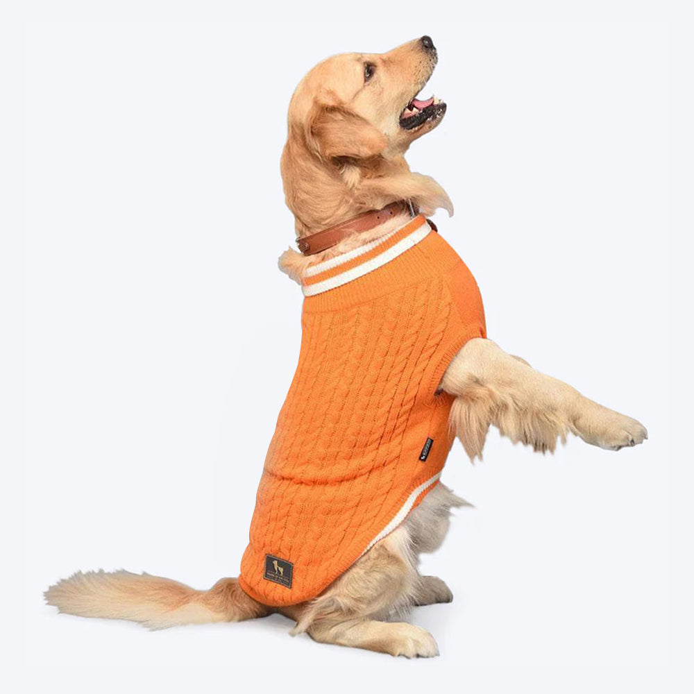 HUFT Winter Land Dog Sweater - Orange - Heads Up For Tails