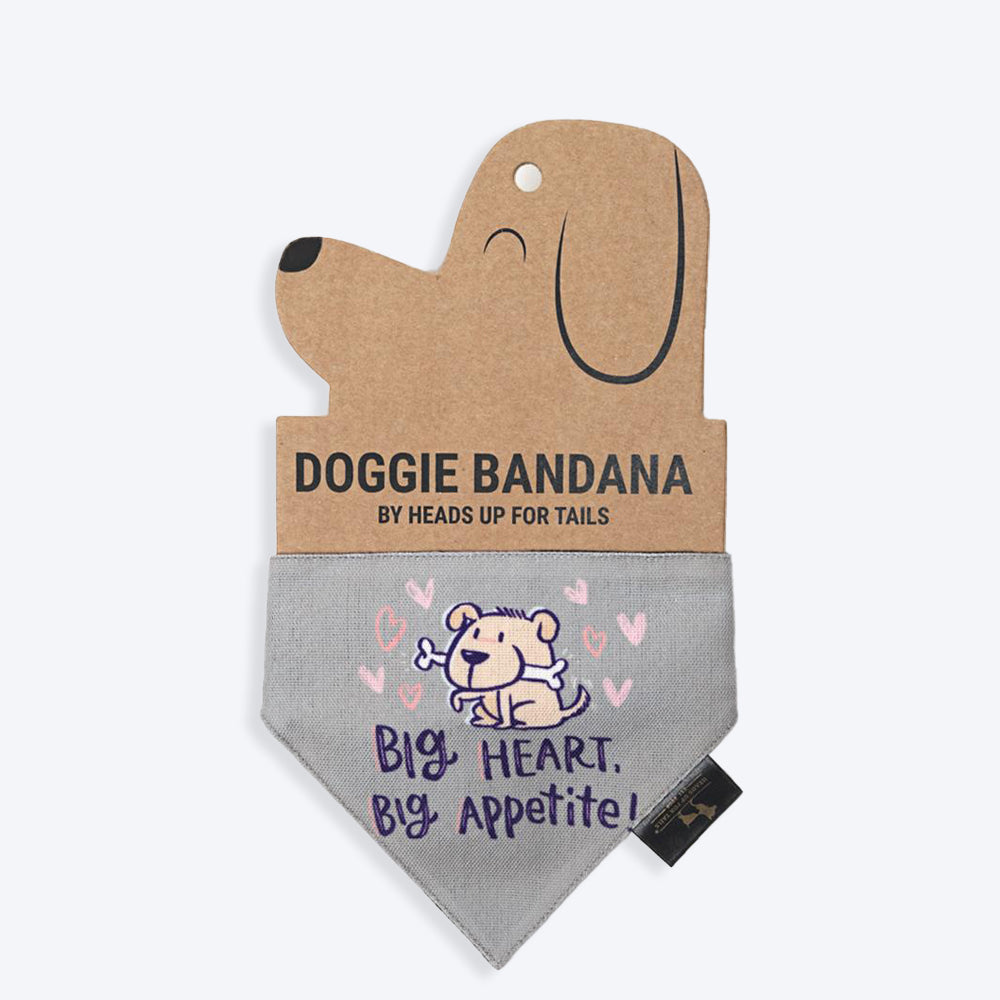 HUFT X Alicia Souza Big Heart Big Appetite Dog Bandana - Heads Up For Tails