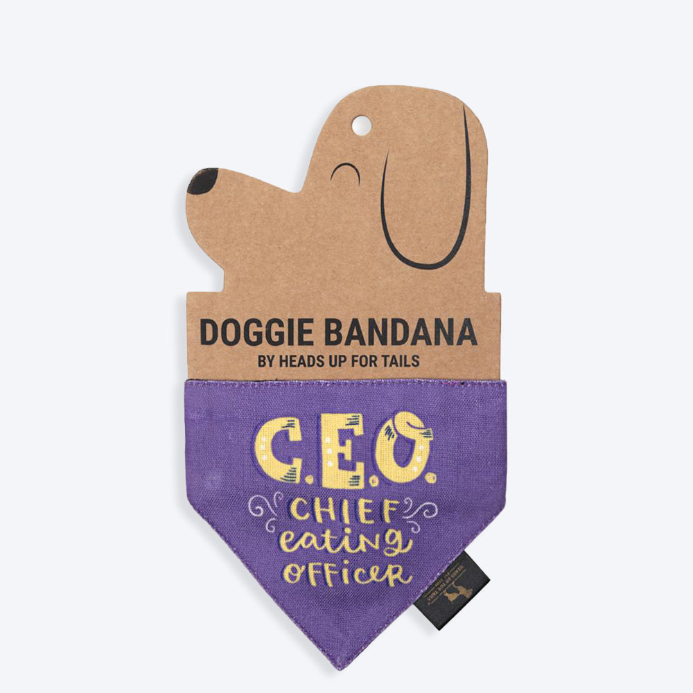 HUFT X Alicia Souza CEO Chief Eating Officer Dog Bandana - Heads Up For Tails