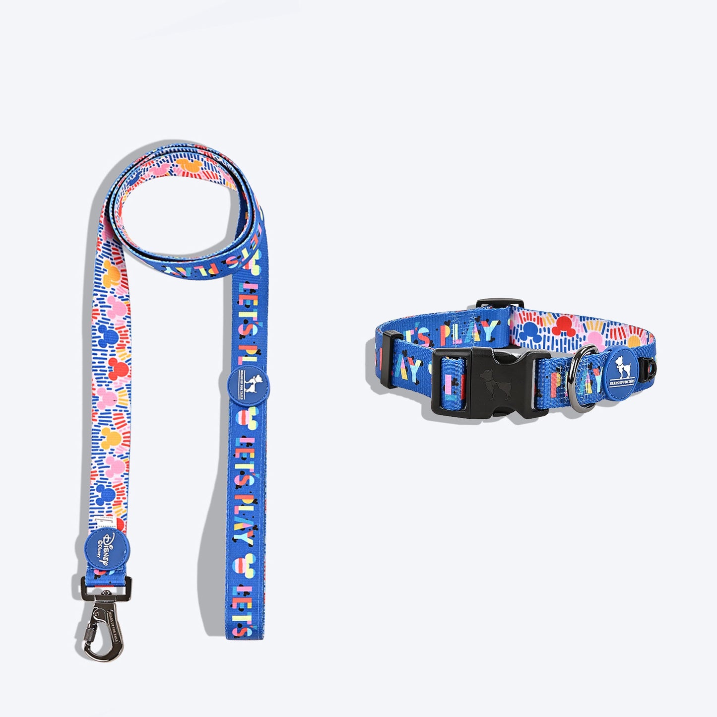 HUFT X©Disney 2.0 Mickey Printed Dog Collar And Leash Set - Heads Up For Tails