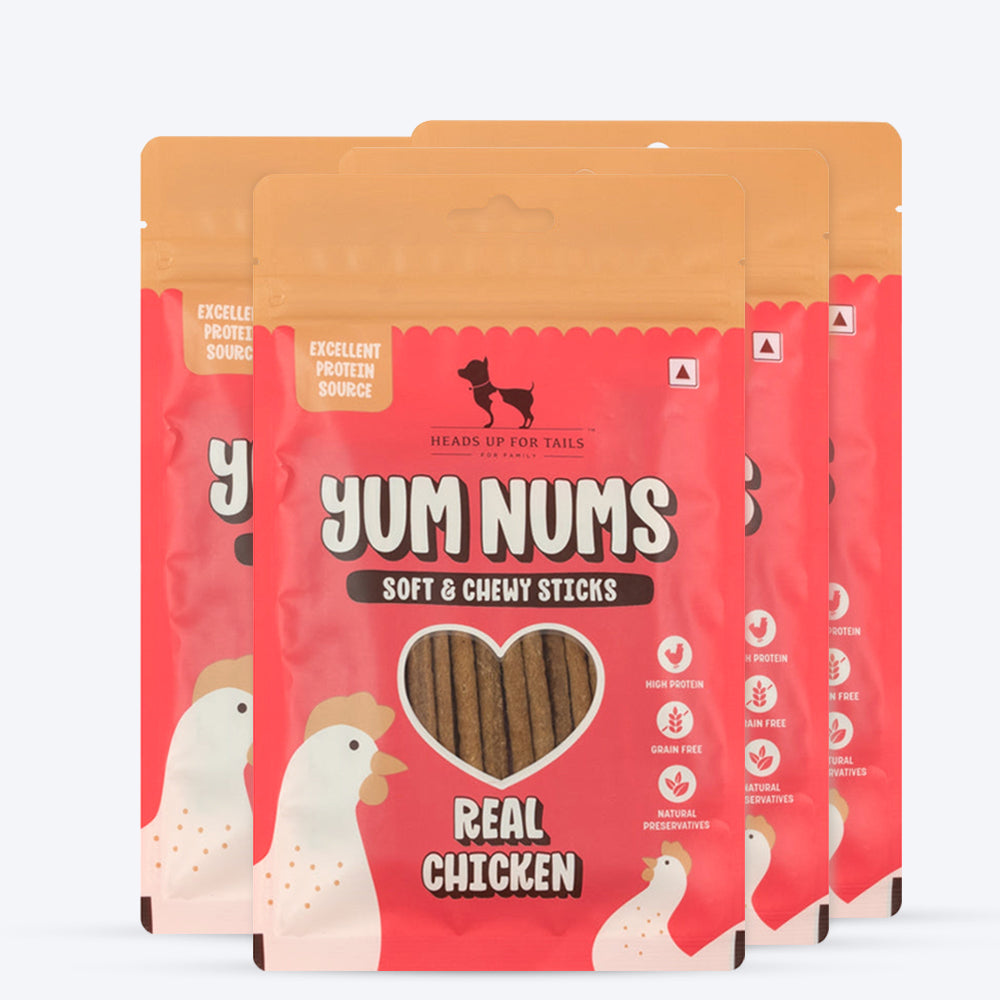 HUFT Yum Nums Soft Chewy Sticks Real Chicken Treat For Dogs