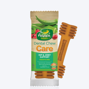 Happi Doggy Vegetarian Dental Chew - (Hip & Joint Support) Rosehip & Okra - Singles - 23 g-1