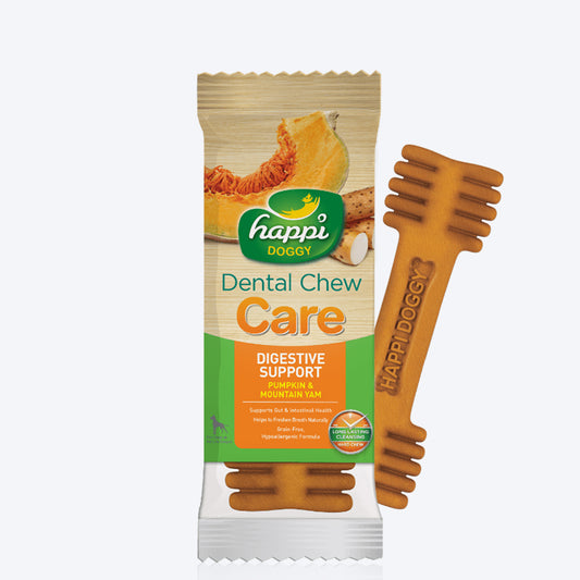 Happi Doggy Vegetarian Dental Chew (Digestive Support) - Pumpkin & Mountain Yam (Singles) - 25 g-1