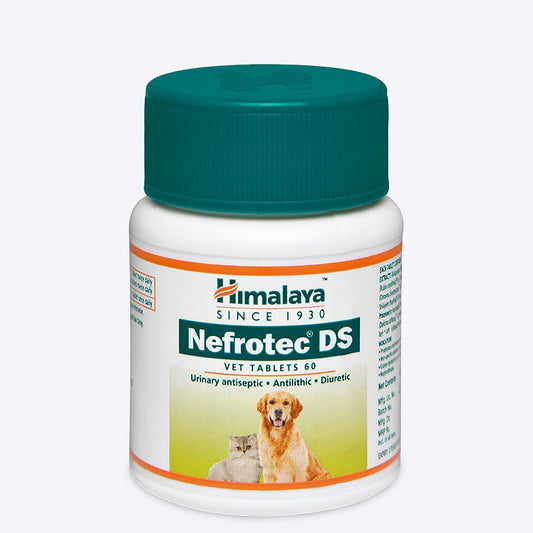 Himalaya Nefrotech DS Vet - Antilithic, Diuretic and Urinary Antiseptic - 60 Tabs - Heads Up For Tails