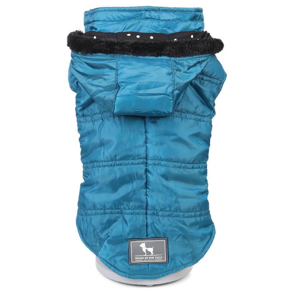 HUFT Bomber Hoodies Dog Jacket - Petrol Blue4