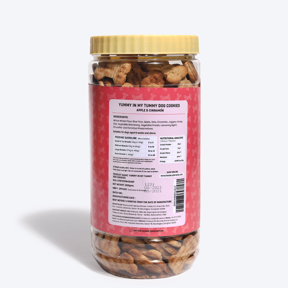 HUFT YIMT Apple and Cinnamon Vegetarian Dog Biscuits - Heads Up For Tails