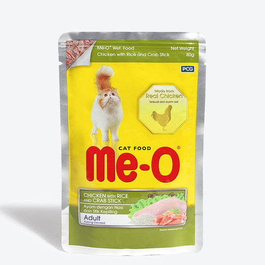 Me-O Chicken with Rice and Crab Adult Wet Cat Food - 80 g-1