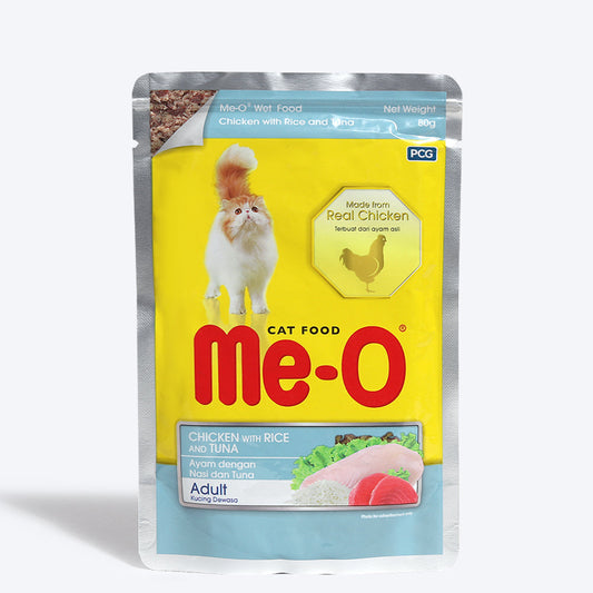 Me-O Chicken Rice and Tuna Fish Adult Wet Cat Food - 80 g-1