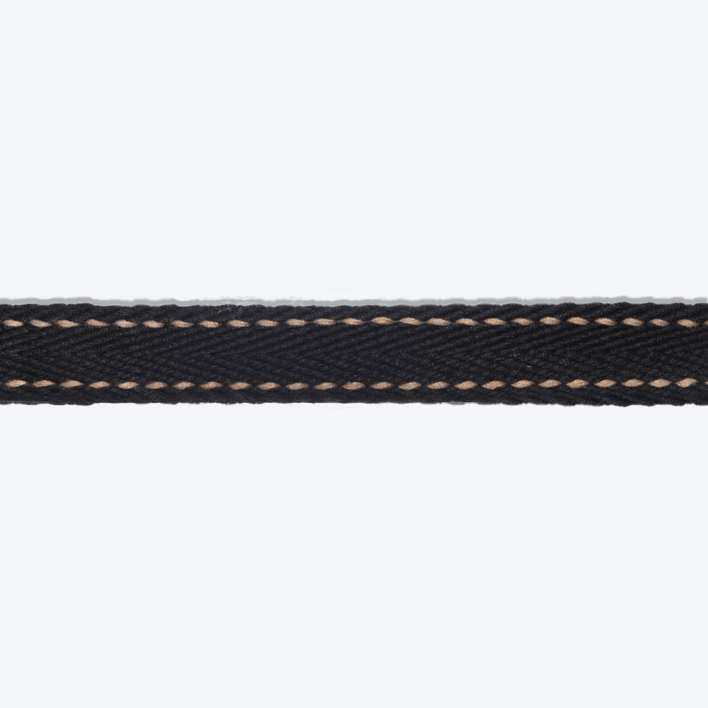 HUFT Jungle Collection Cotton Dog Collar - Black - Heads Up For Tails