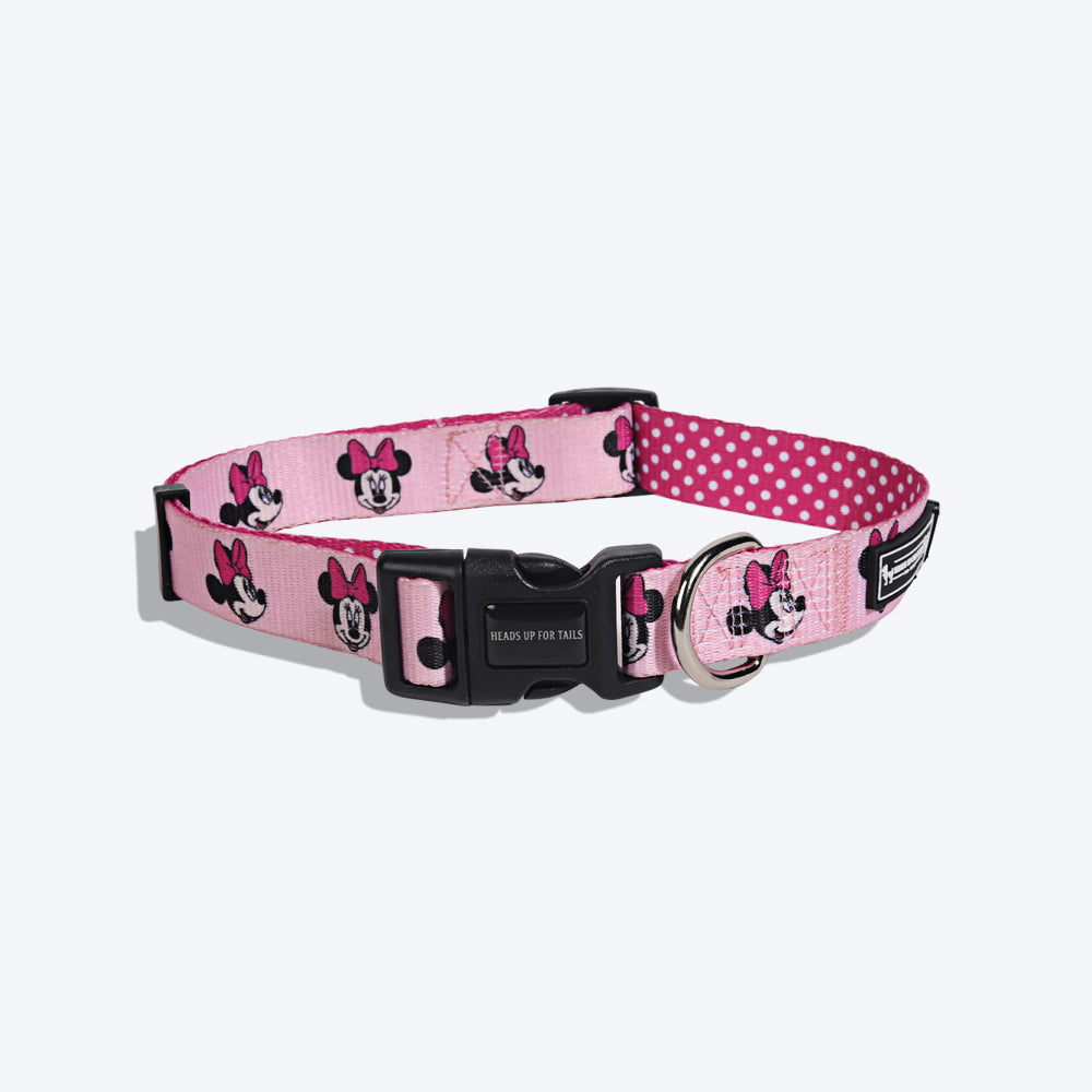 HUFT X©Disney Minnie Dog Collar - Pink - Heads Up For Tails
