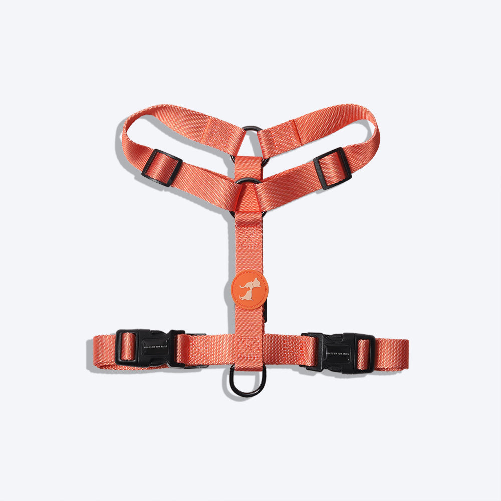 HUFT Classic Nylon Dog H Harness - Orange - Heads Up For Tails