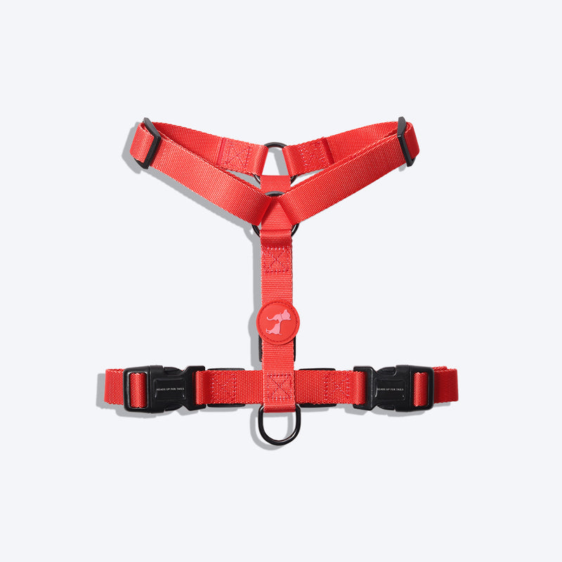 HUFT Classic Nylon Dog H Harness - Red - Heads Up For Tails