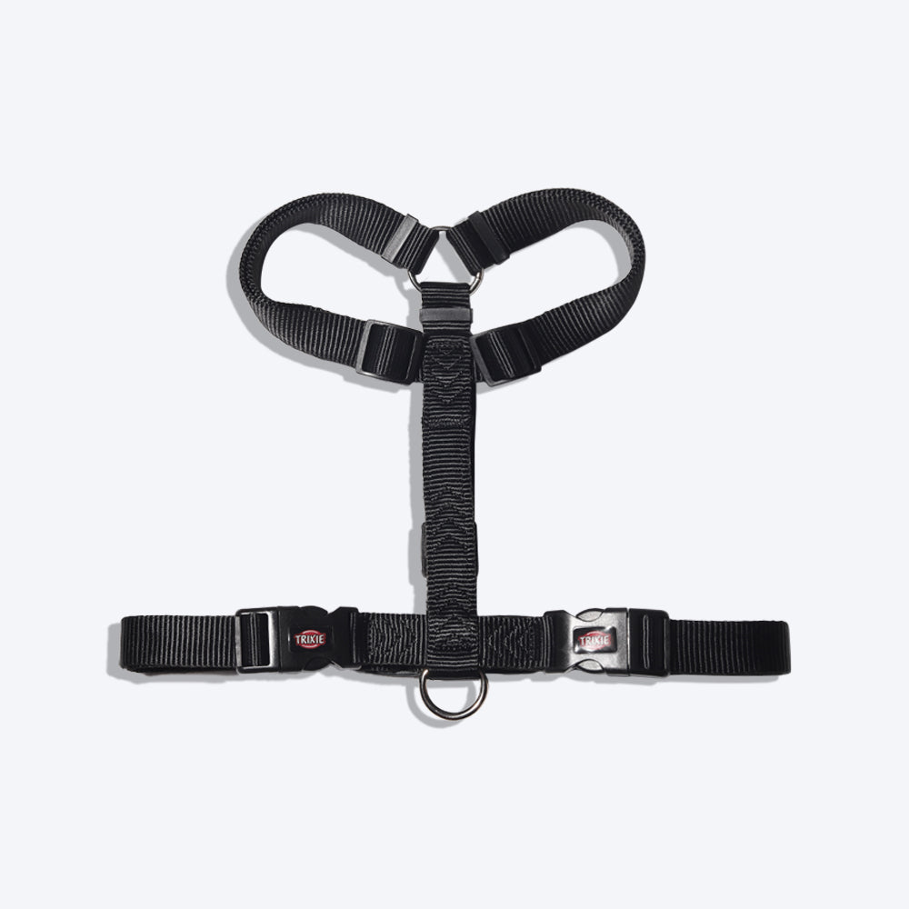 Trixie Premium Dog H-Harness - Black - Heads Up For Tails