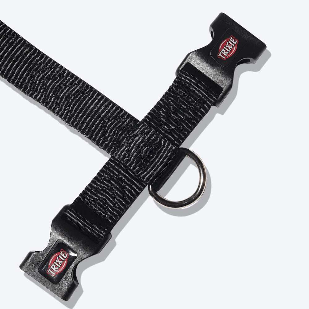 Trixie Premium Dog H-Harness - Black - Heads Up For Tails
