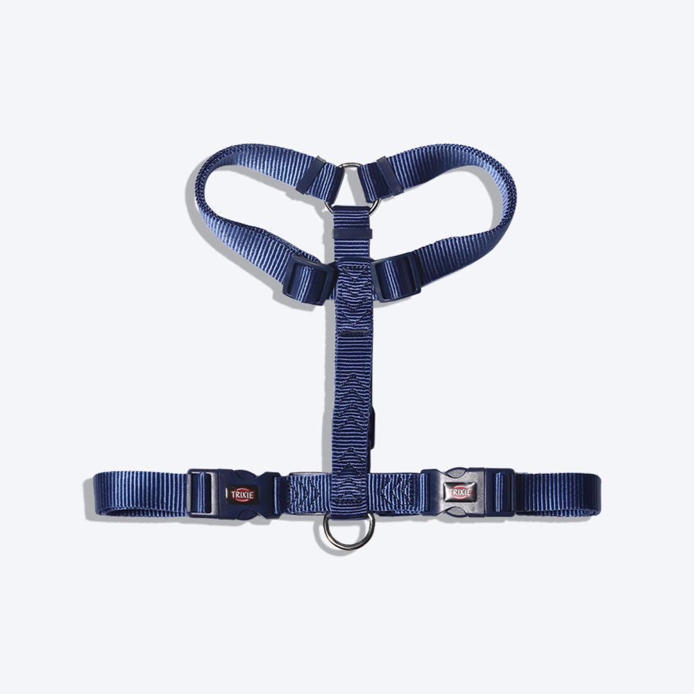Trixie Premium Nylon H-Harness For Dogs - Indigo - Heads Up For Tails