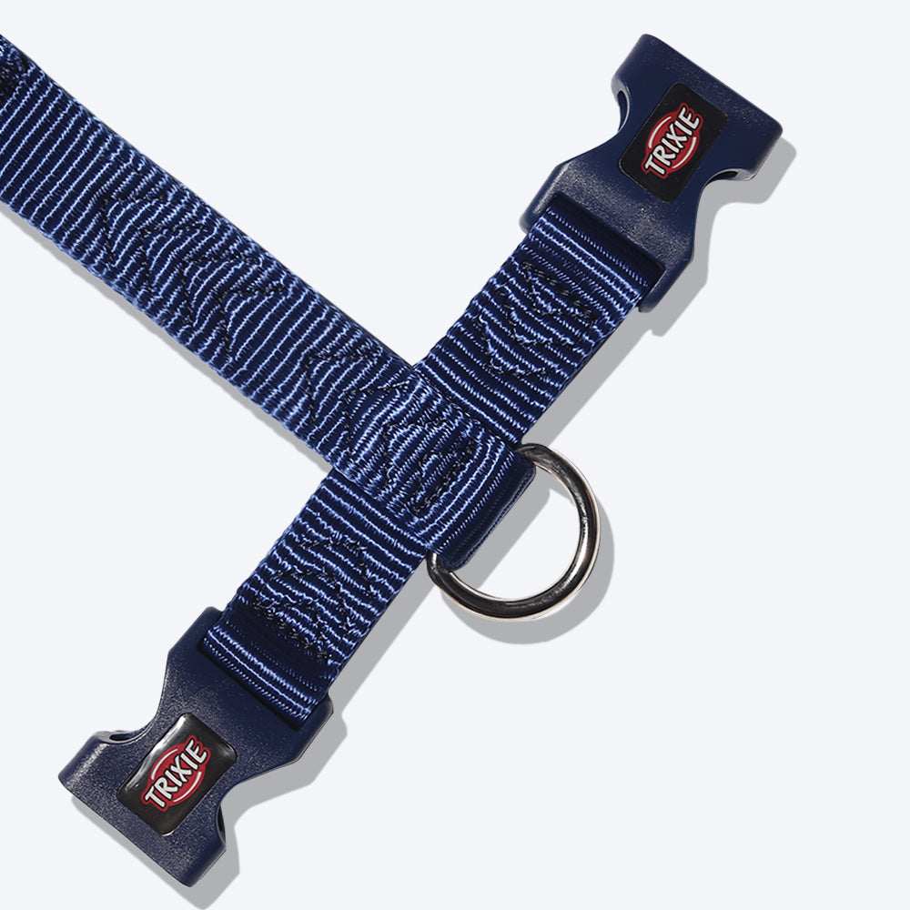 Trixie Premium Nylon H-Harness For Dogs - Indigo - Heads Up For Tails