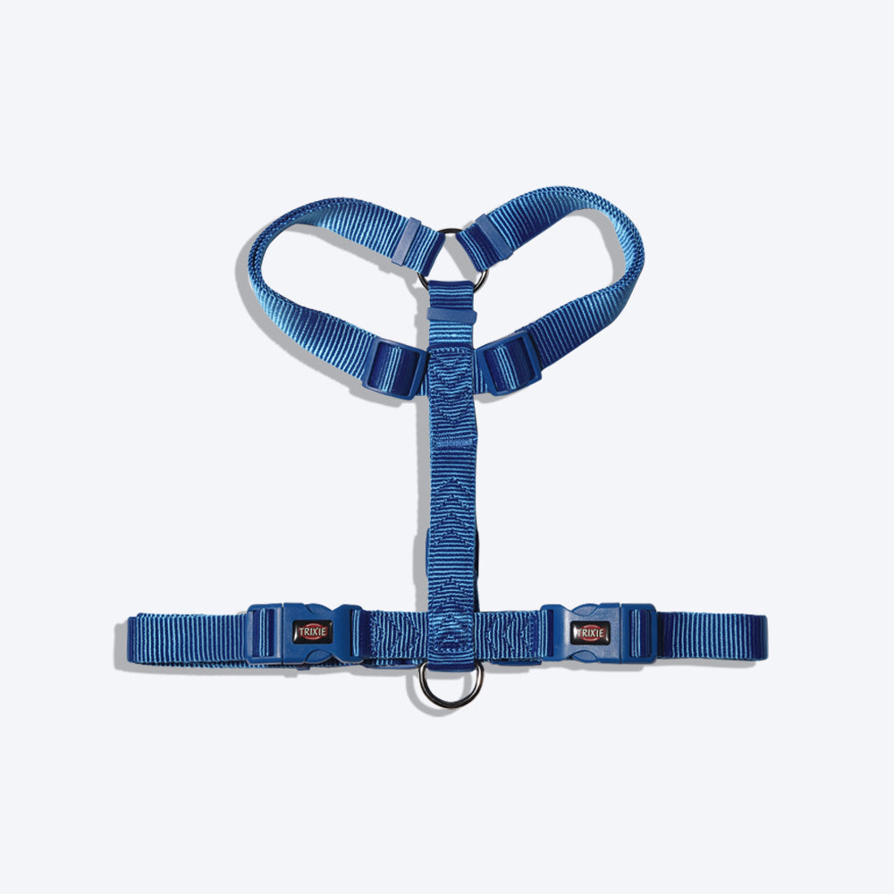 Trixie Premium Dog H-Harness - Royal Blue - Heads Up For Tails