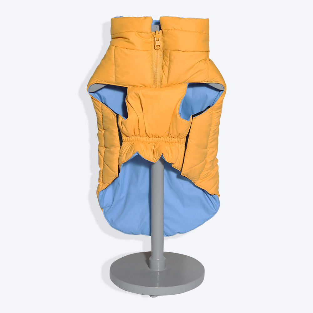 HUFT Cozy Pupper Reversible Dog Jacket - Yellow/Ocean Blue - Heads Up For Tails