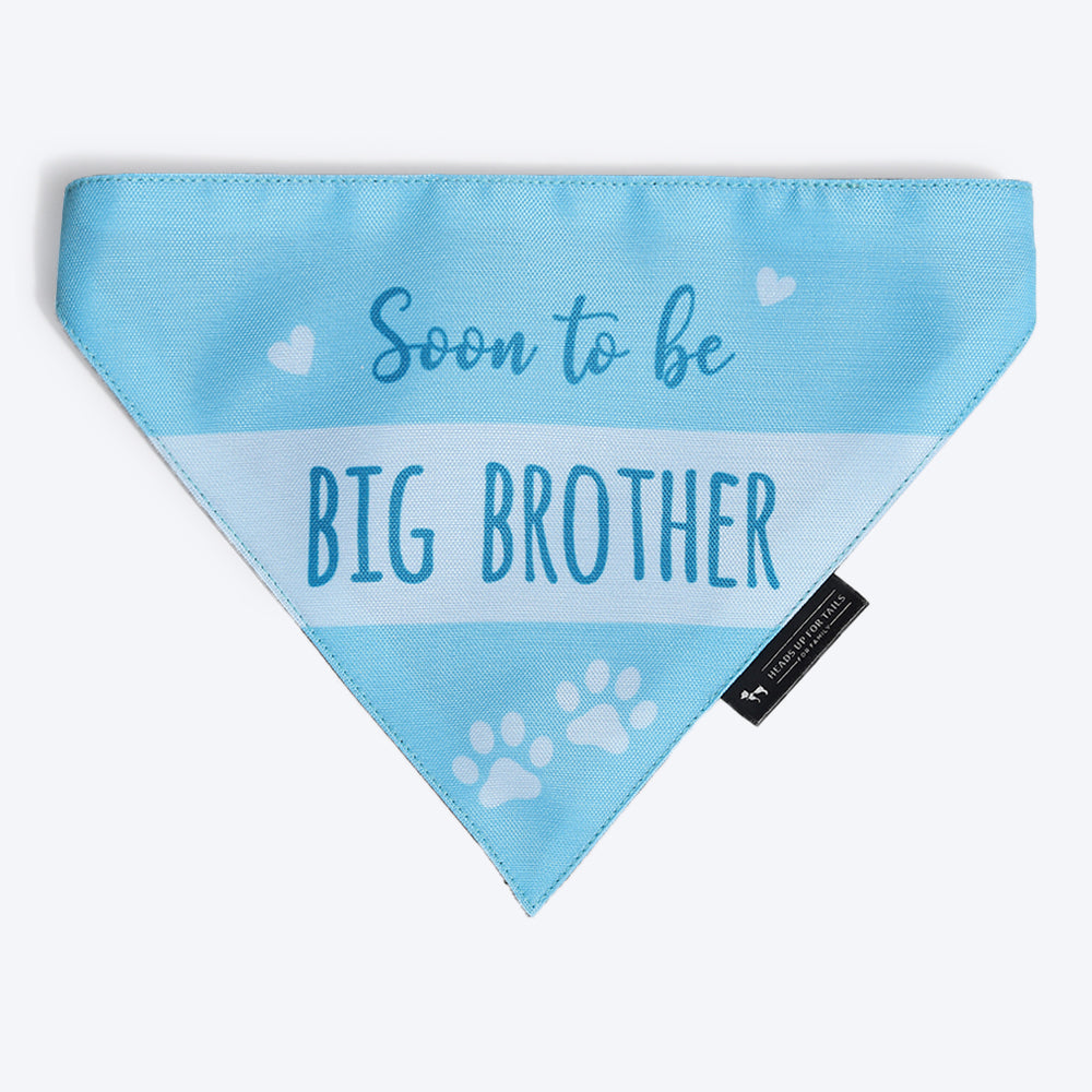 HUFT Soon To Be Big Brother Dog Bandana Heads Up For Tails