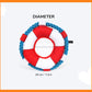 HUFT Play Everyday Aqua Life Toy For Dog - Red/Blue - Heads Up For Tails