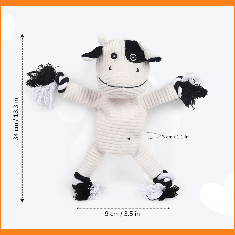 HUFT Play Everyday Moo-Moo Dog Toy - Heads Up For Tails