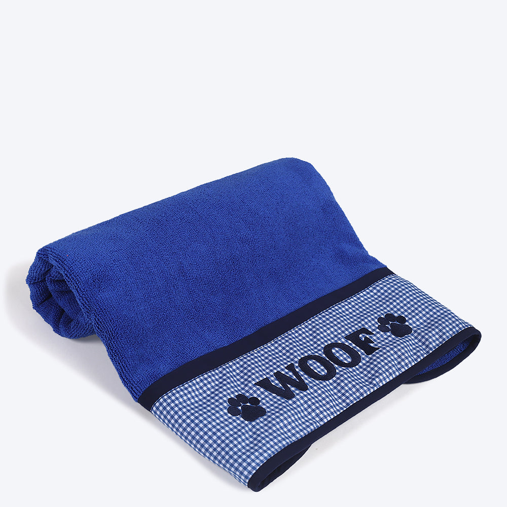 HUFT Microfibre Towel for Pets - Blue - Heads Up For Tails