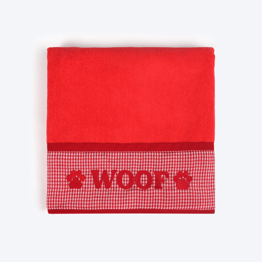 HUFT Microfibre Towel for Pets - Red - Heads Up For Tails