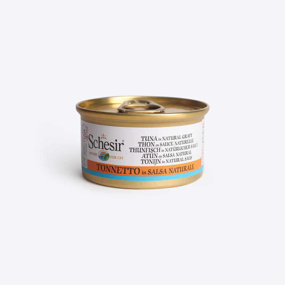 Schesir 57% Tuna in Natural Gravy Wet Cat Food - 70 g - Heads Up For Tails