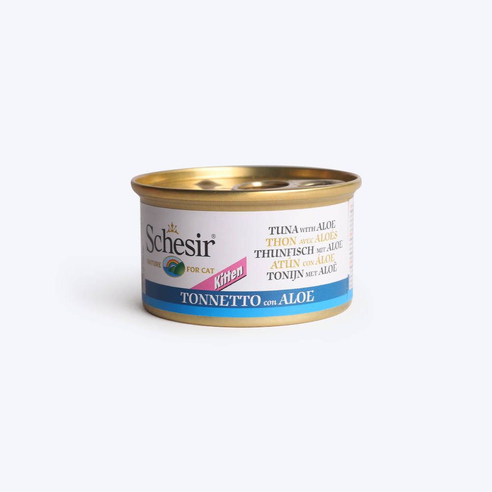 Schesir 51% Tuna with Aloe Wet Kitten Food - 85 g - Heads Up For Tails