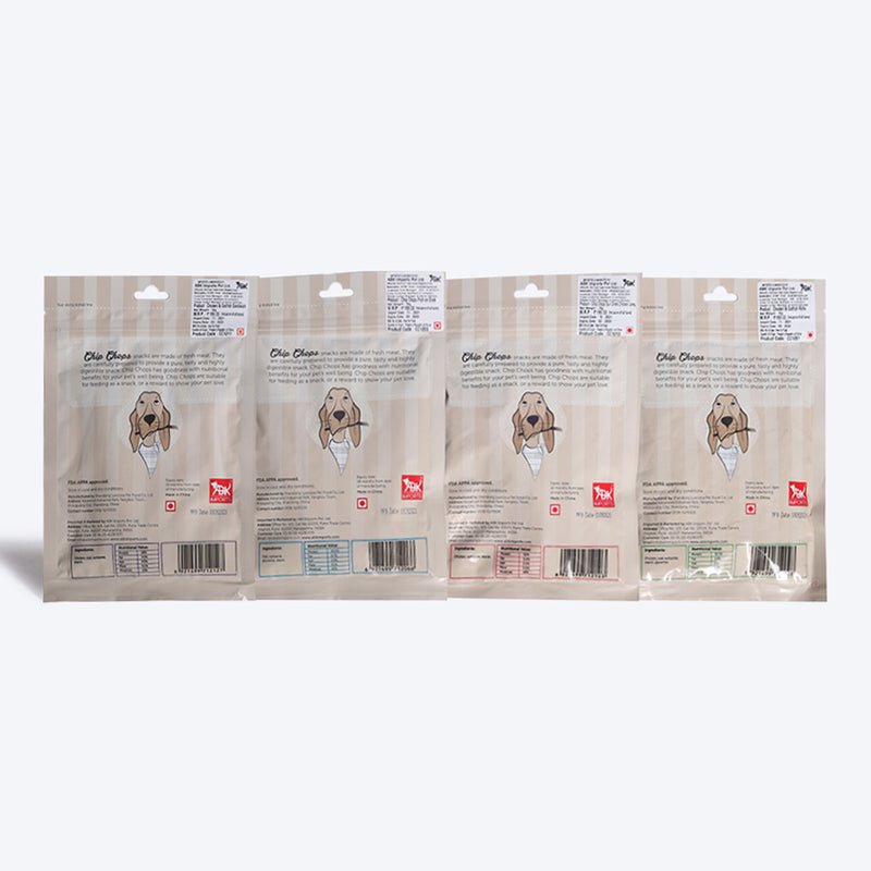 Chip Chops Dog Treat Best Seller Combo - Pack of 4 - Heads Up For Tails
