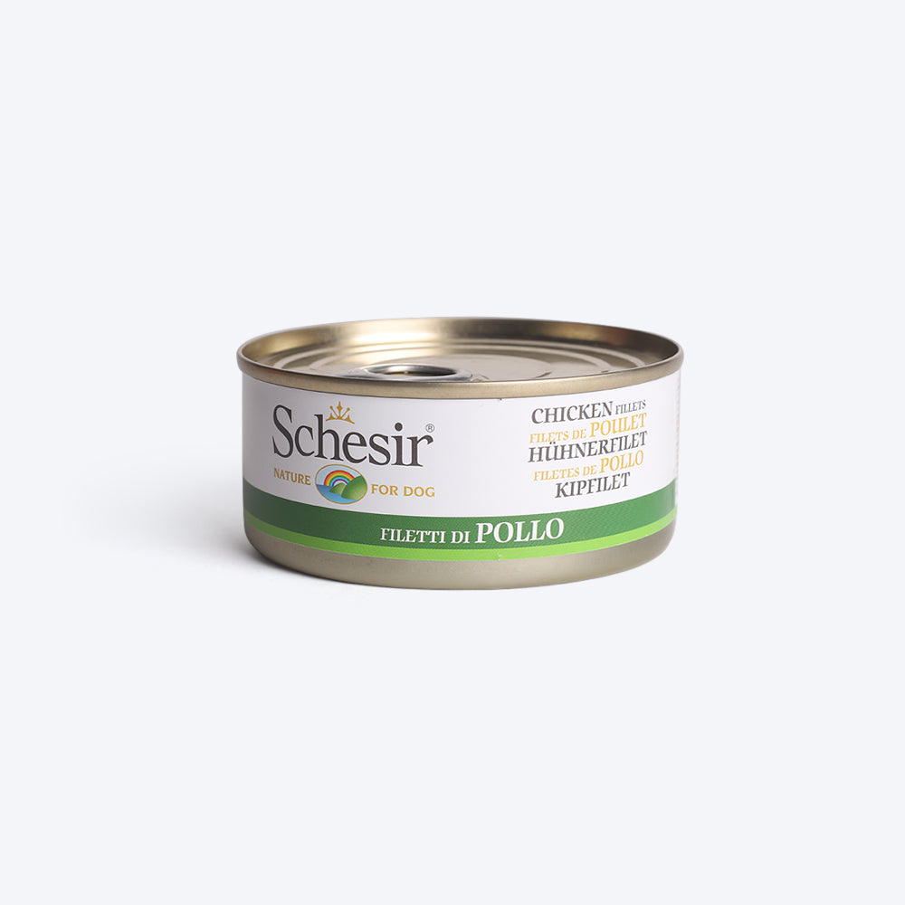 Schesir 67% Chicken Fillets Wet Dog Food - 150 g - Heads Up For Tails