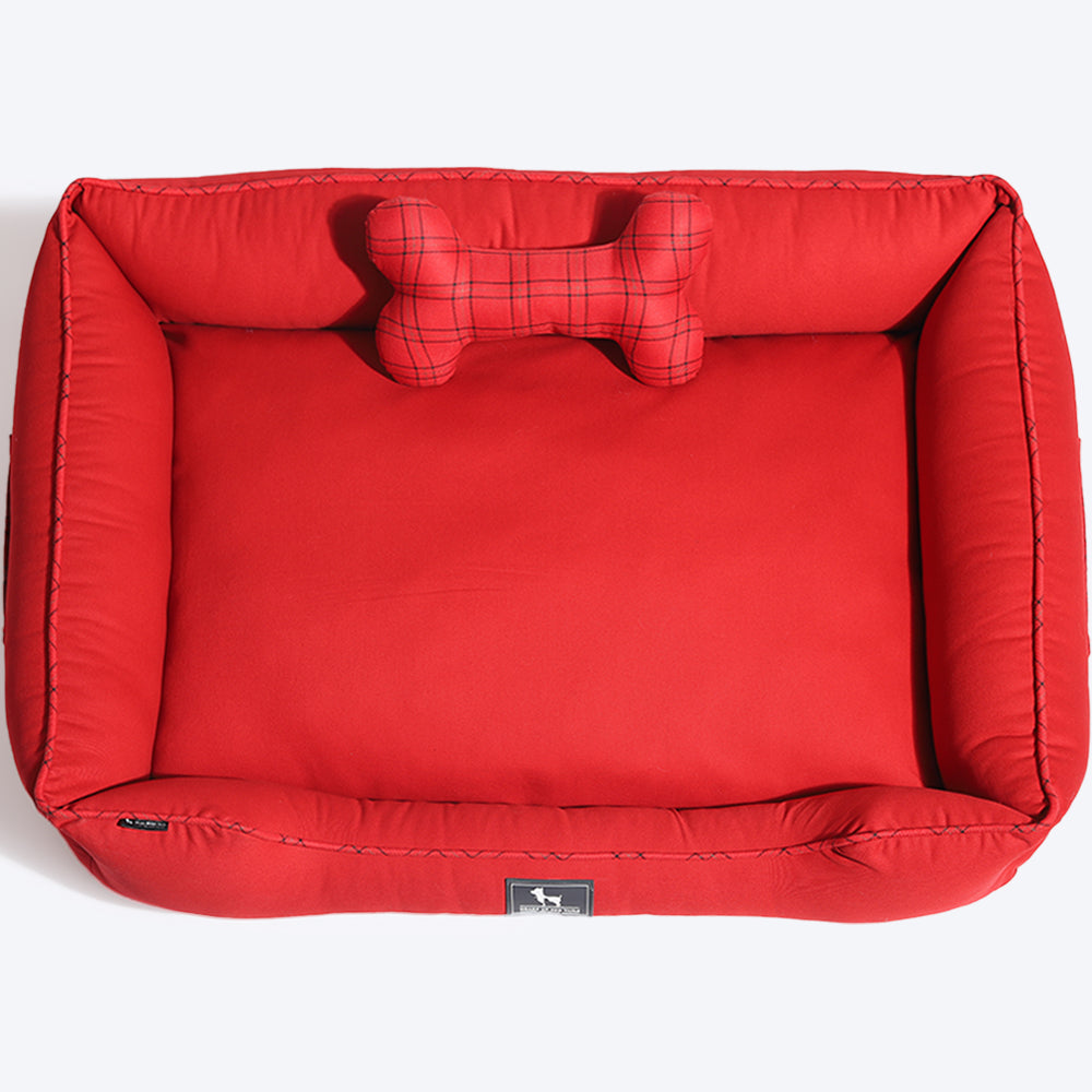 HUFT Classic Cotton Lounger Dog Bed - Red7