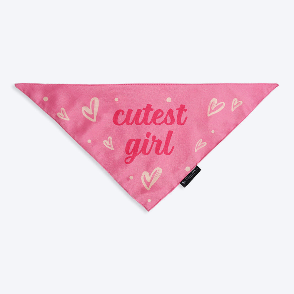 HUFT Cutest Girl Bandana For Puppy/Kitten - Pink - Heads Up For Tails